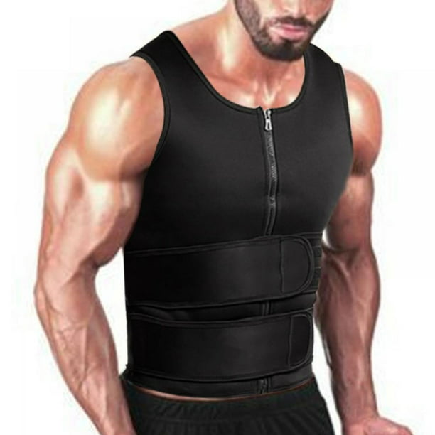 Details about   Men's Sweat Sauna Vest Waist Trainer Body Shaper Tank Top Adjustable Shirt Belt